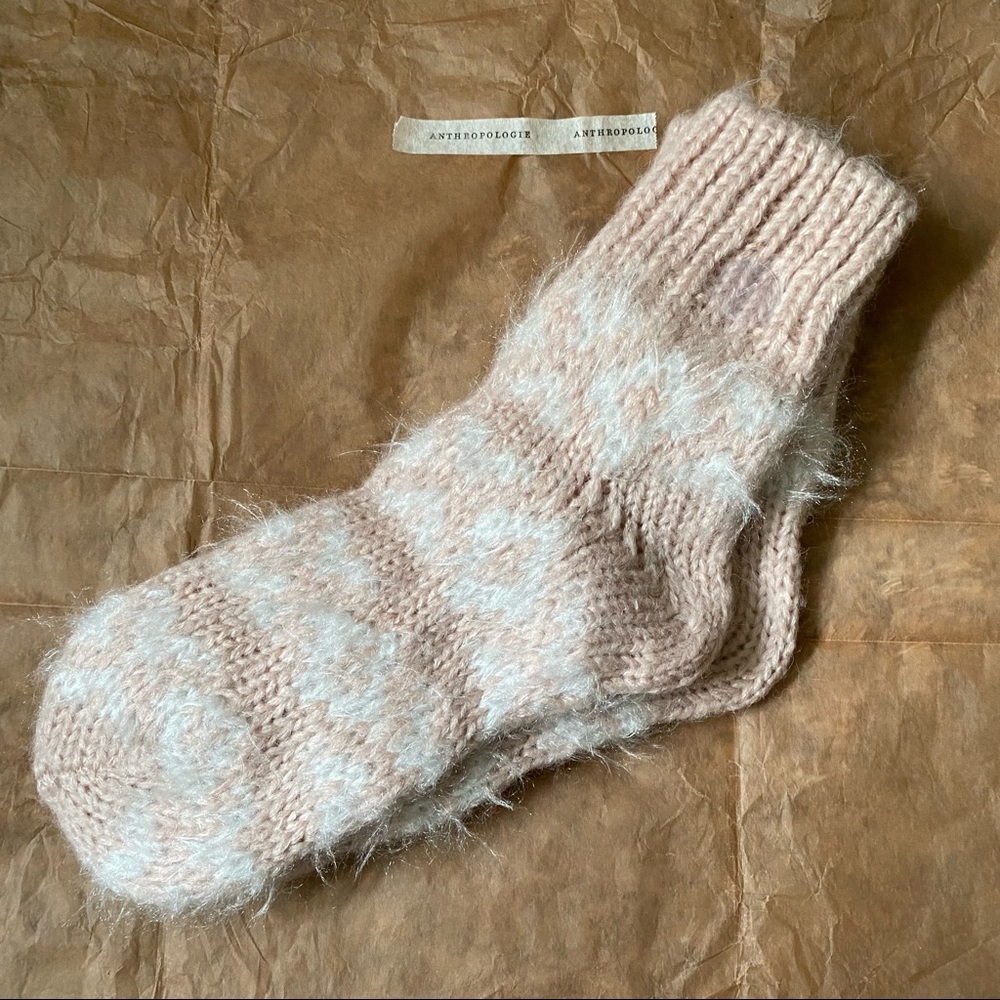 Lemon for Anthropologie Pacey Fuzzy Crew Socks